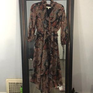 Paisley high low dress
